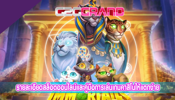 รายละเอียดสล็อตออนไลน์และคู่มือการเล่นเกมคาสิโนให้แตกง่าย